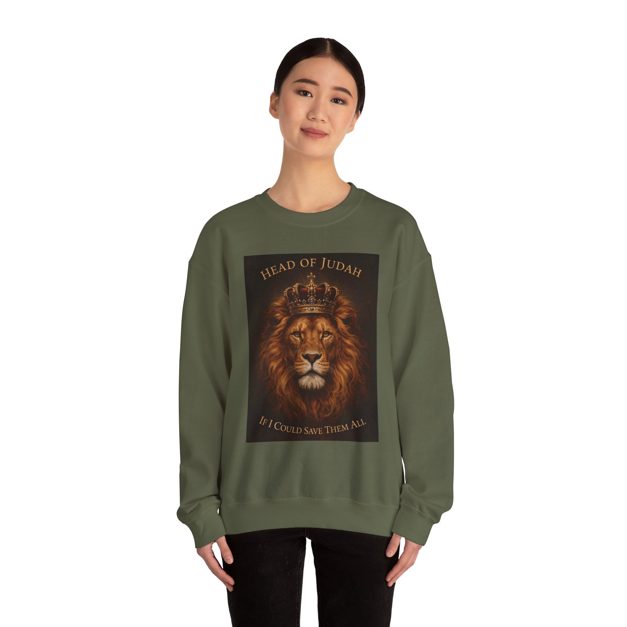 Head of Judah Lion Unisex Heavy Blend™ Crewneck Sweatshirt