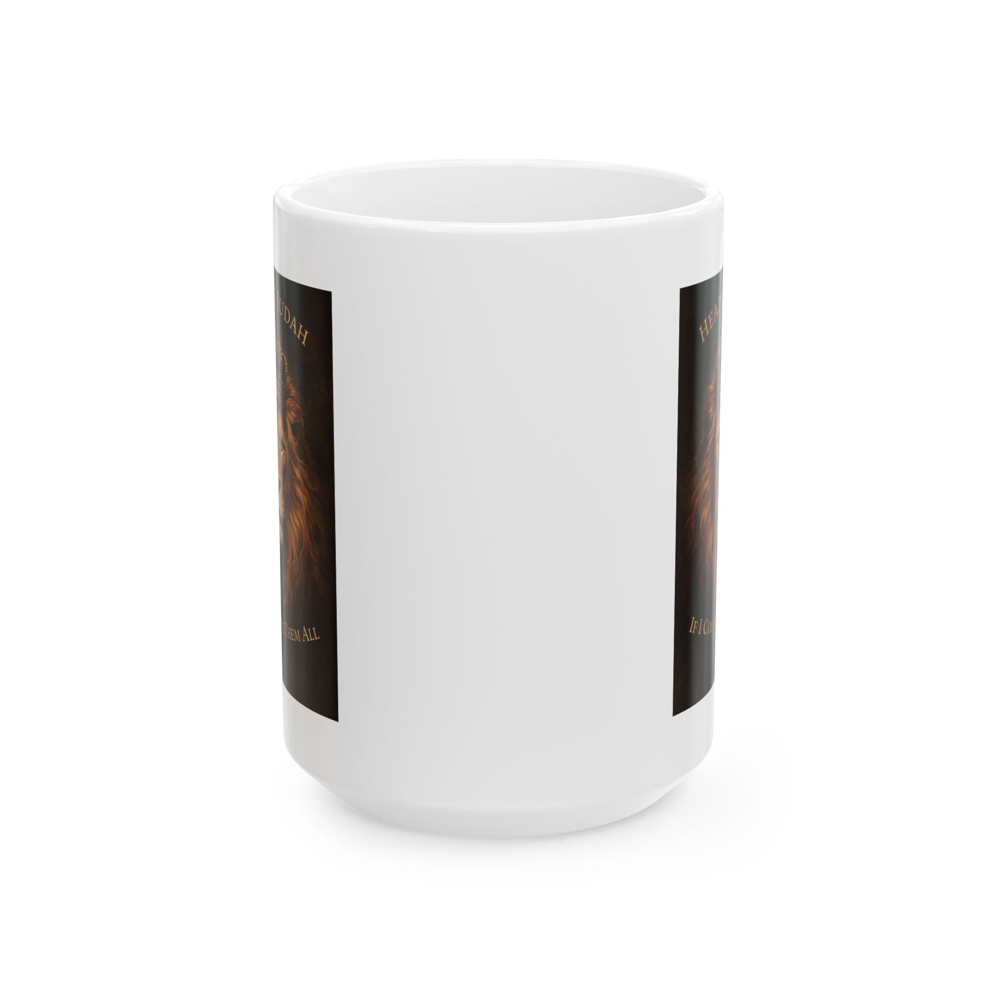 Head of Judah Lion Face Mug | Ceramic Coffee Cup