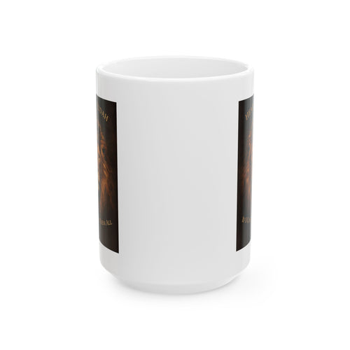 Head of Judah Lion Face Mug | Ceramic Coffee Cup