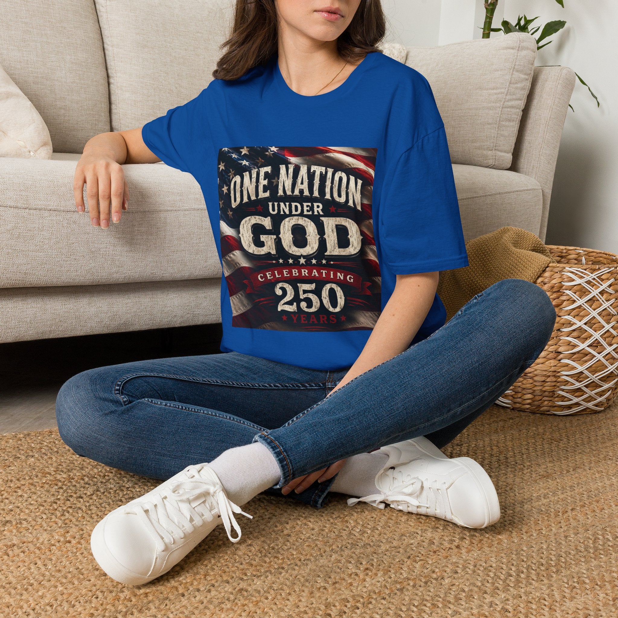 One Nation Under God T-Shirt | American Flag 250 Celebrating
