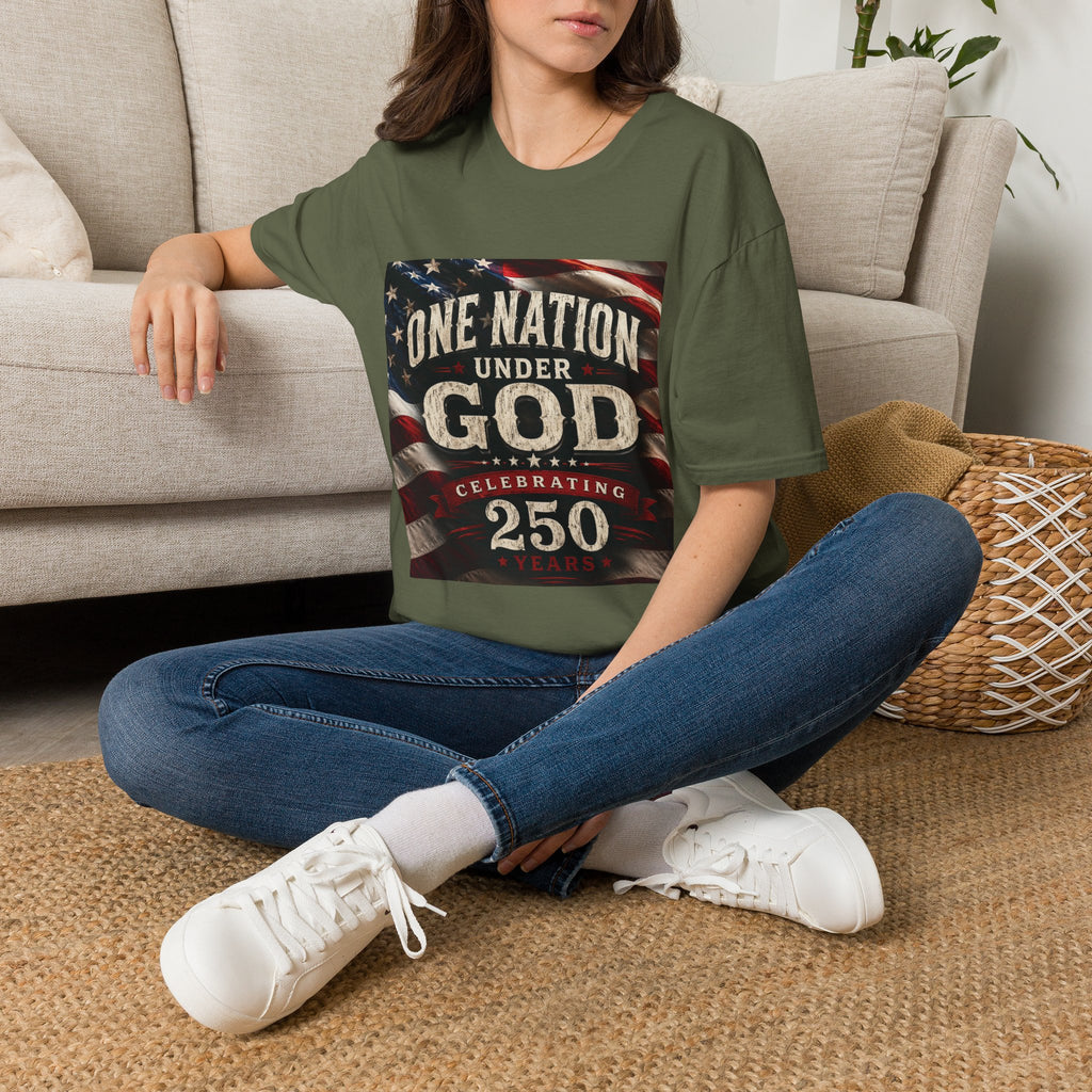 One Nation Under God T-Shirt | American Flag 250 Celebrating