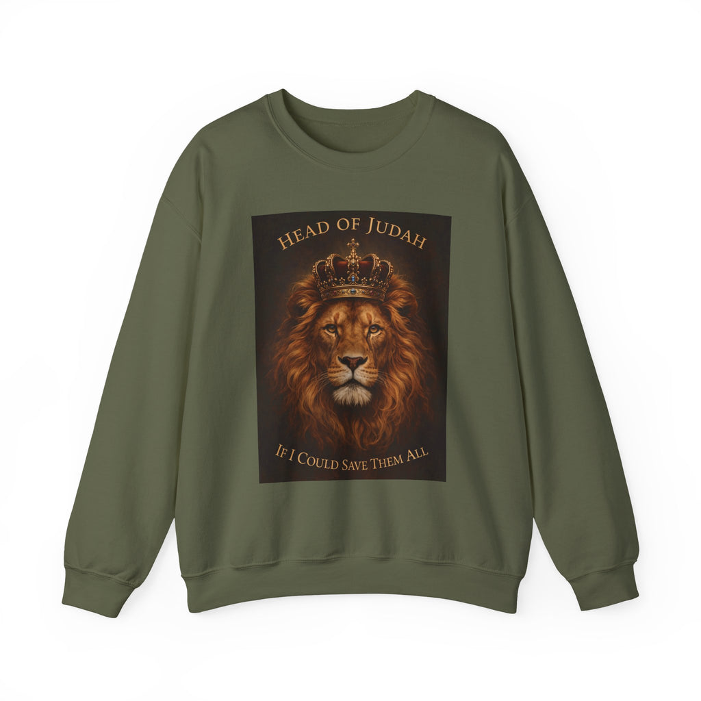 Head of Judah Lion Unisex Heavy Blend™ Crewneck Sweatshirt