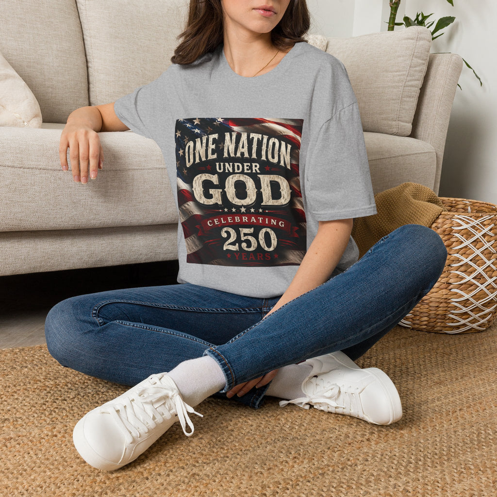 One Nation Under God T-Shirt | American Flag 250 Celebrating