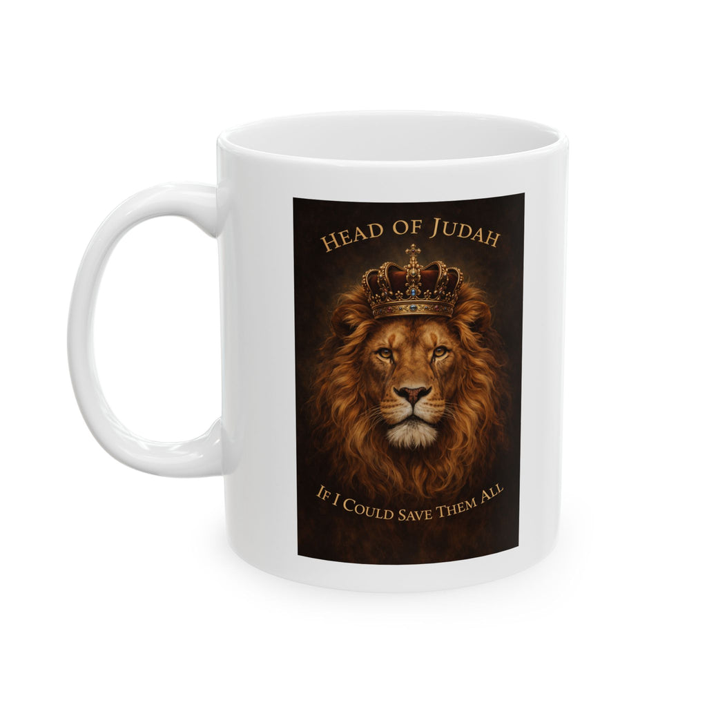 Head of Judah Lion Face Mug | Ceramic Coffee Cup