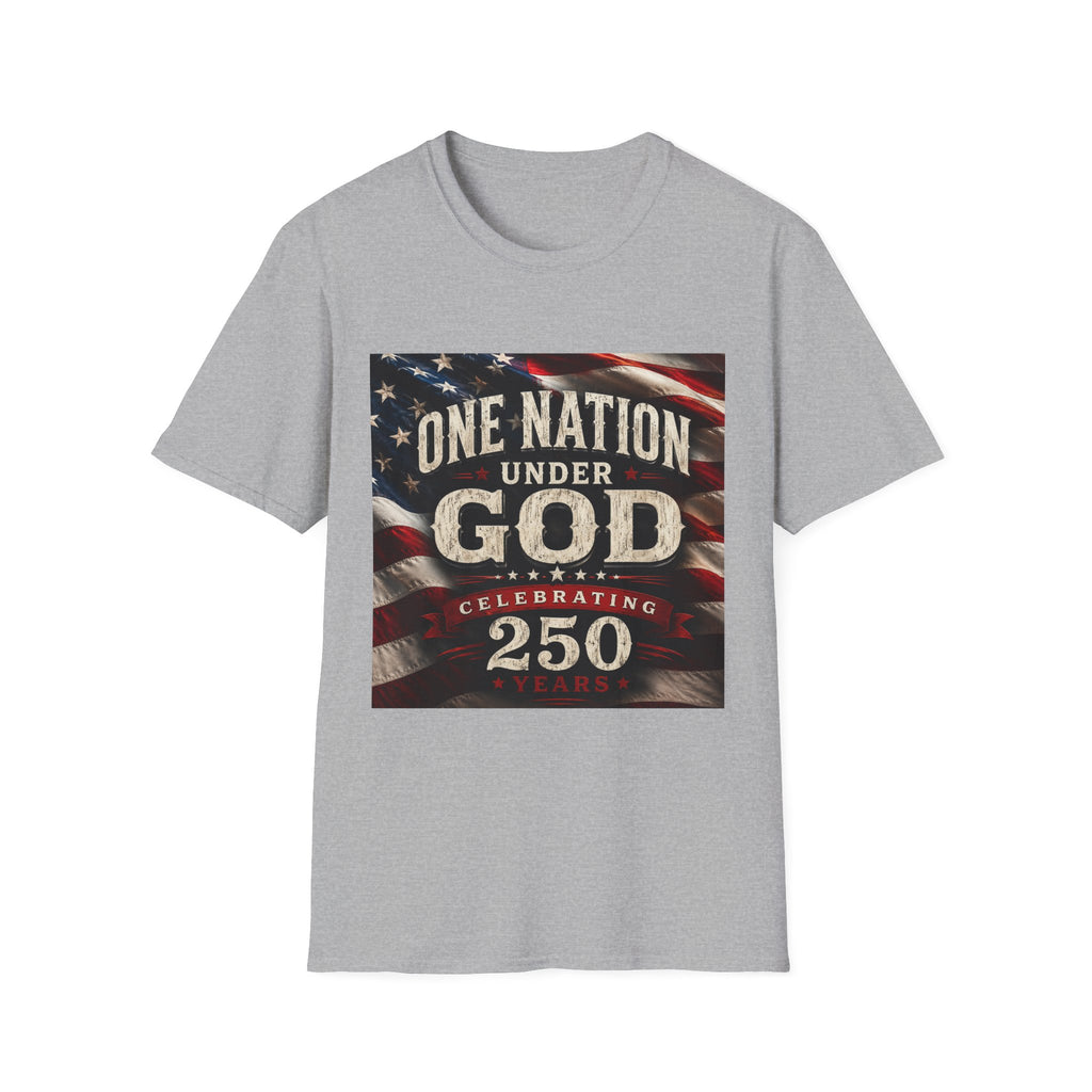 One Nation Under God T-Shirt | American Flag 250 Celebrating