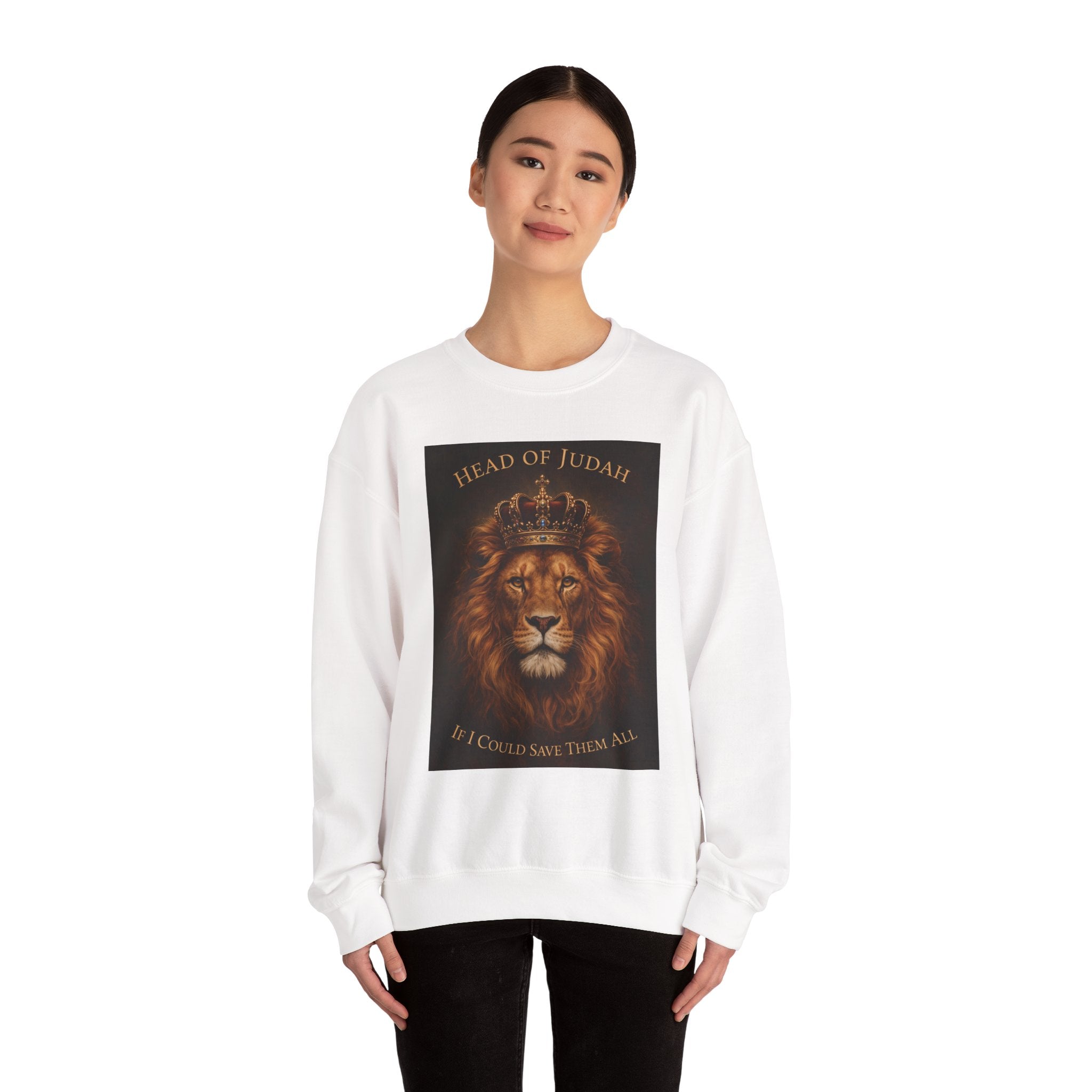 Head of Judah Lion Unisex Heavy Blend™ Crewneck Sweatshirt