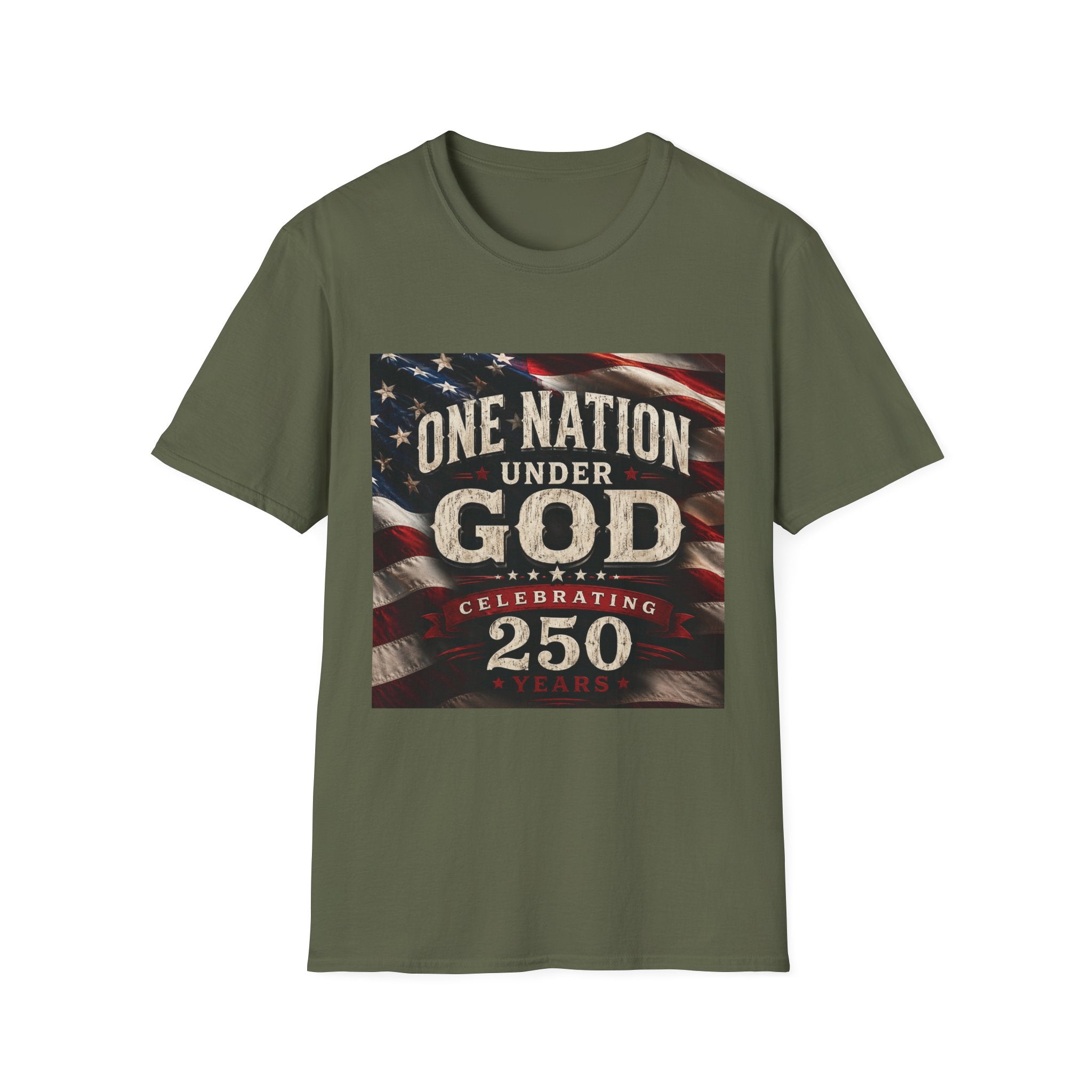 One Nation Under God T-Shirt | American Flag 250 Celebrating