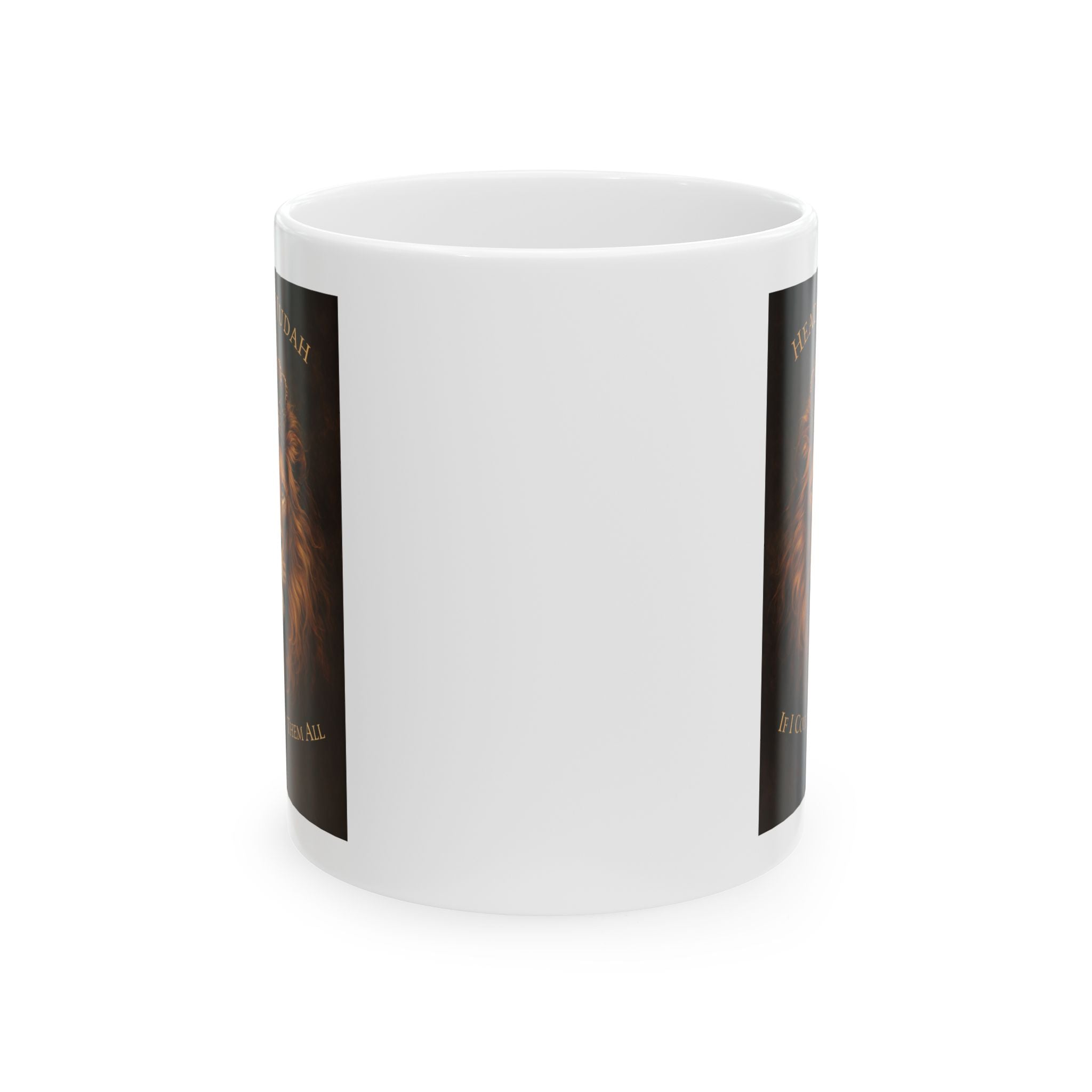 Head of Judah Lion Face Mug | Ceramic Coffee Cup