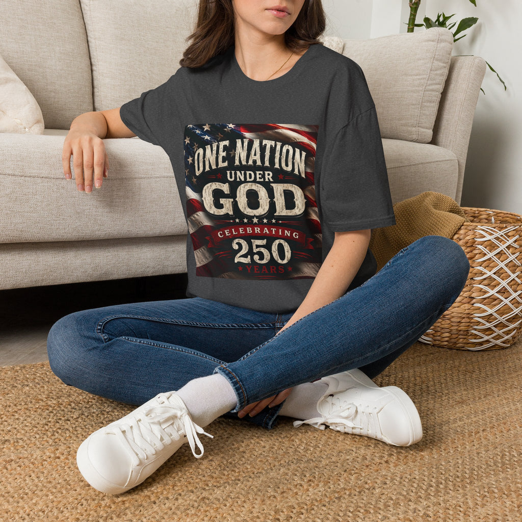 One Nation Under God T-Shirt | American Flag 250 Celebrating