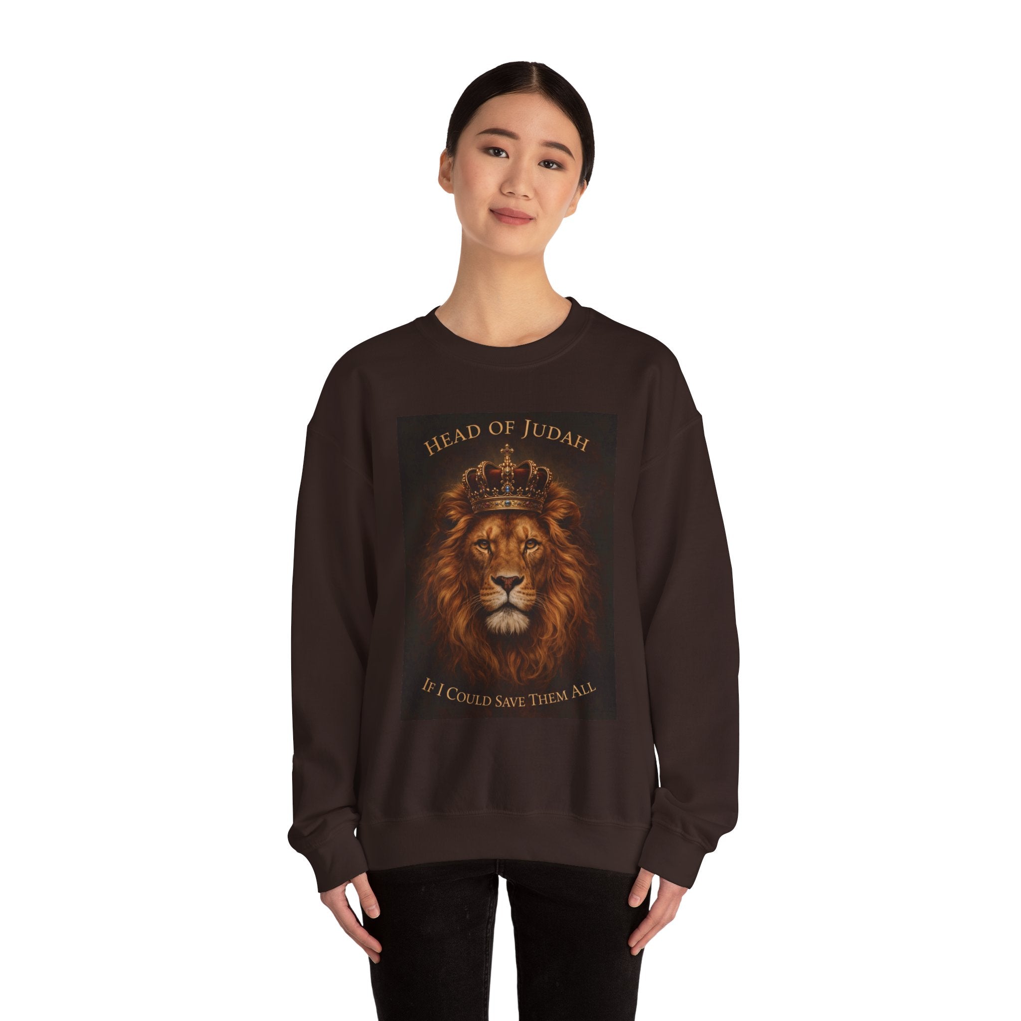 Head of Judah Lion Unisex Heavy Blend™ Crewneck Sweatshirt